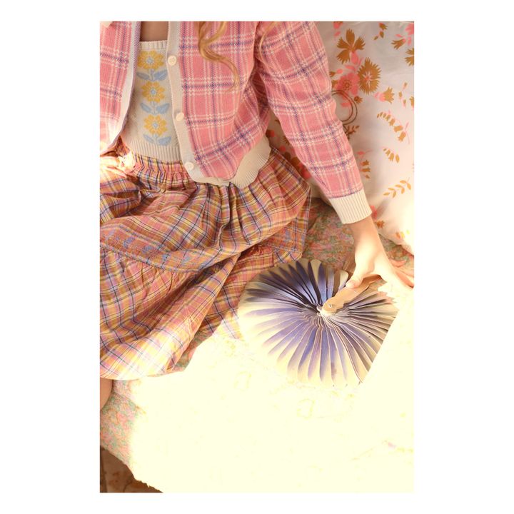 Cardigan à Carreaux | Rose- Image produit n°4