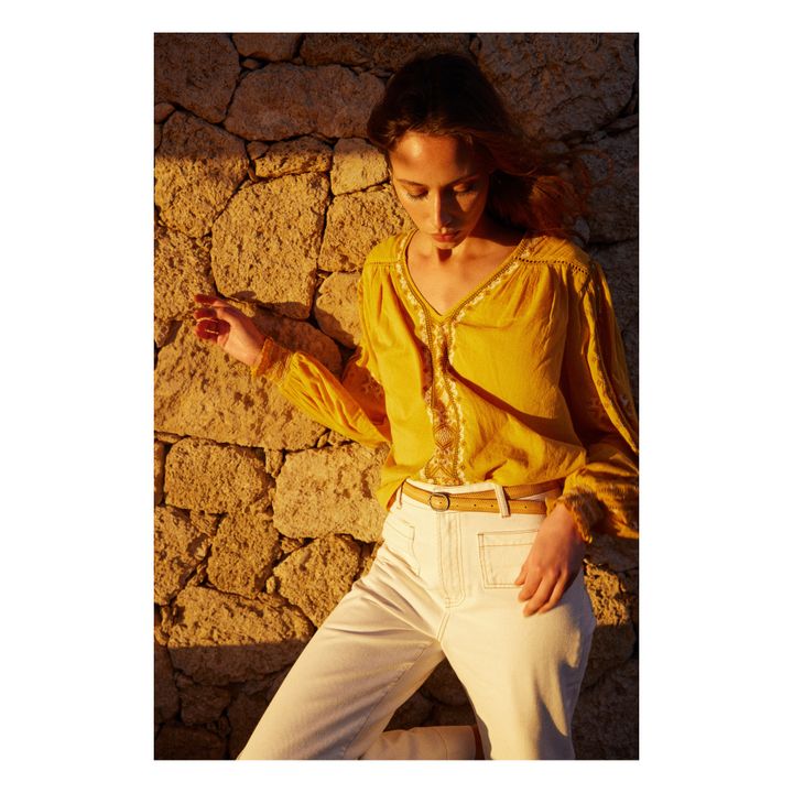 Blusa bordada | Miel- Imagen del producto n°4