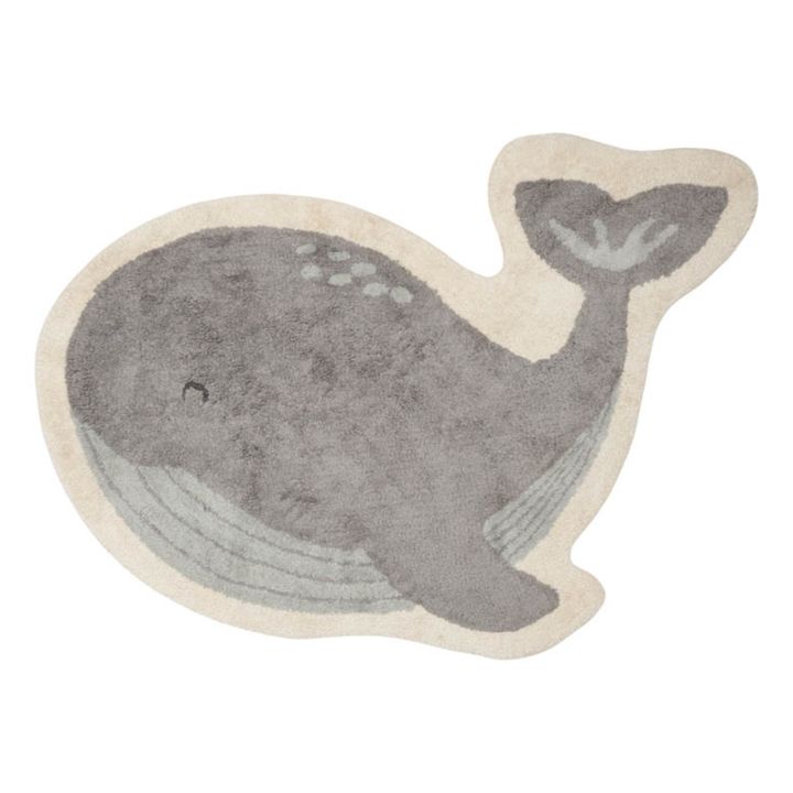 Alfombra de algodón reciclado Ballena | Azul- Imagen del producto n°0
