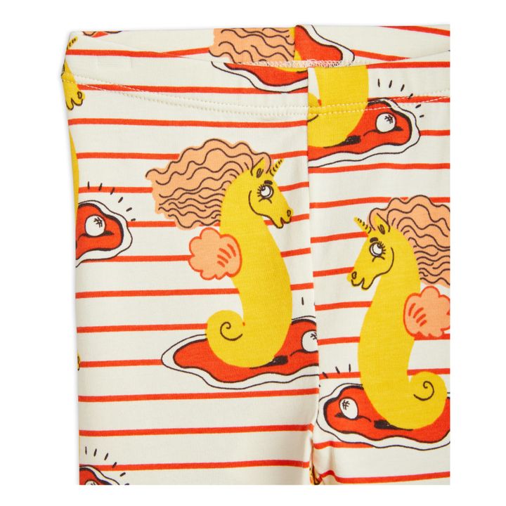 Legging Baby Coton Bio Unicorn Seahorse | Rouge- Image produit n°3