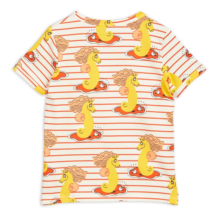T-Shirt, in cotone bio, motivo: unicorno, cavalluccio marino | Rosso- Immagine del prodotto n°2