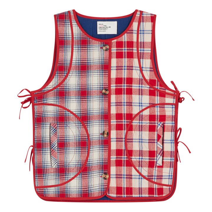 Valery Sleeveless Organic Cotton Jacket | Rojo- Imagen del producto n°0