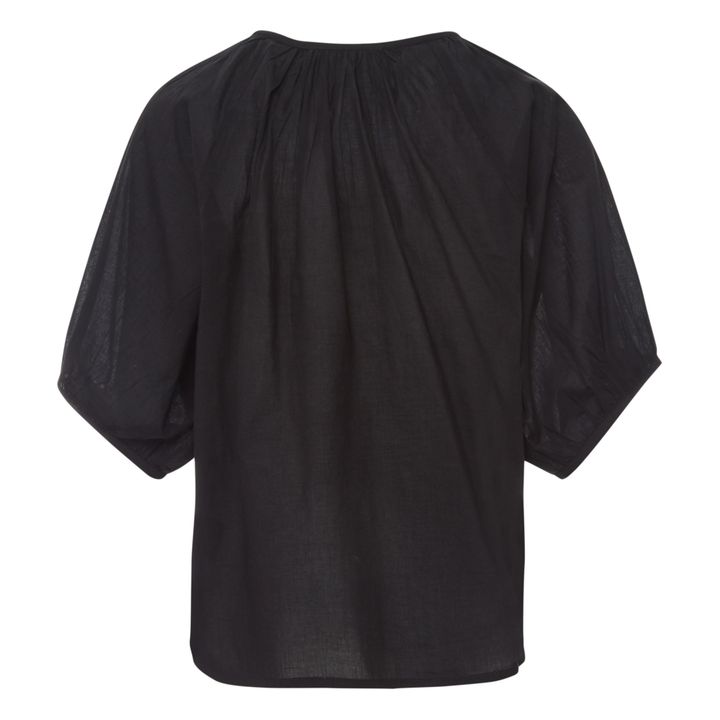 Cool Organic Cotton Blouse | Negro- Imagen del producto n°2