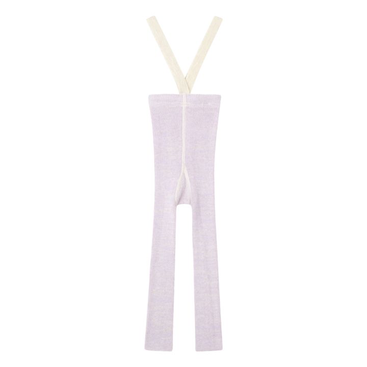 Collants à Bretelles Coton Bio Sans Pieds | Lavande- Image produit n°0