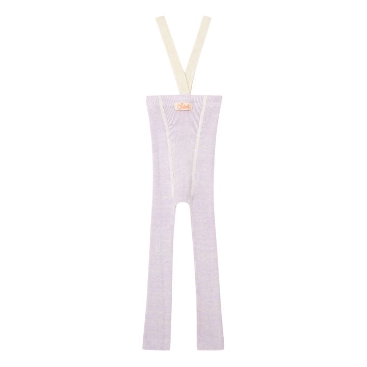 Collants à Bretelles Coton Bio Sans Pieds | Lavande- Image produit n°5