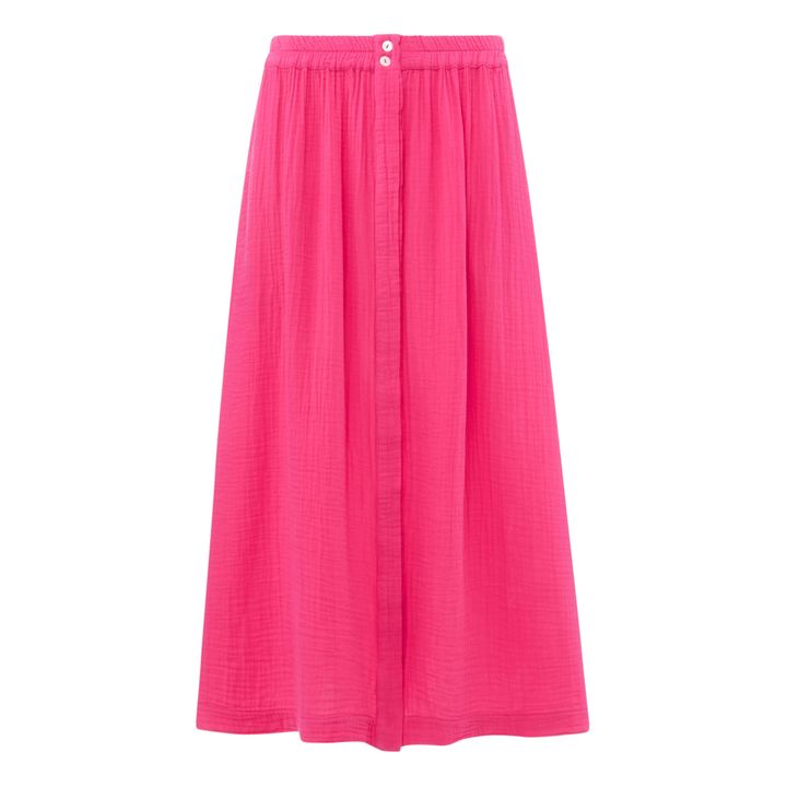 Falda de gasa de algodón Serina | Rosa- Imagen del producto n°0