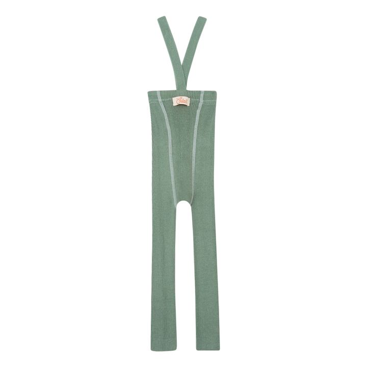 Strumpfhose mit Trägern aus Bio-Baumwolle ohne Füsse | Seladon- Produktbild Nr. 6