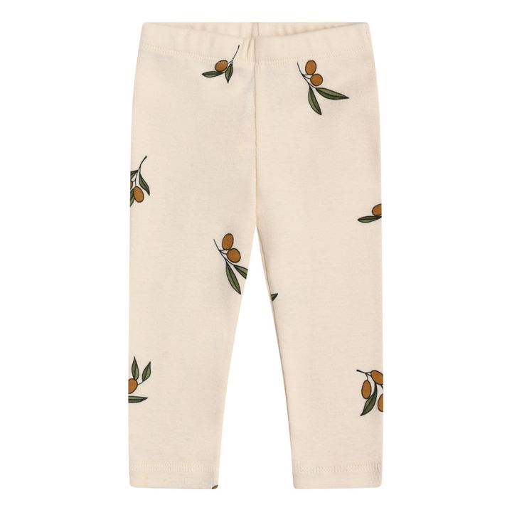 Leggings aus gerippter Bio-Baumwolle Olive Garden | Seidenfarben- Produktbild Nr. 0