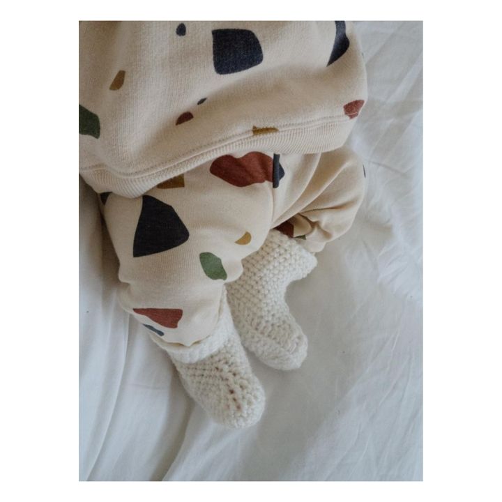 Leggings acanalados de algodón orgánico Terrazzo | Beige- Imagen del producto n°2