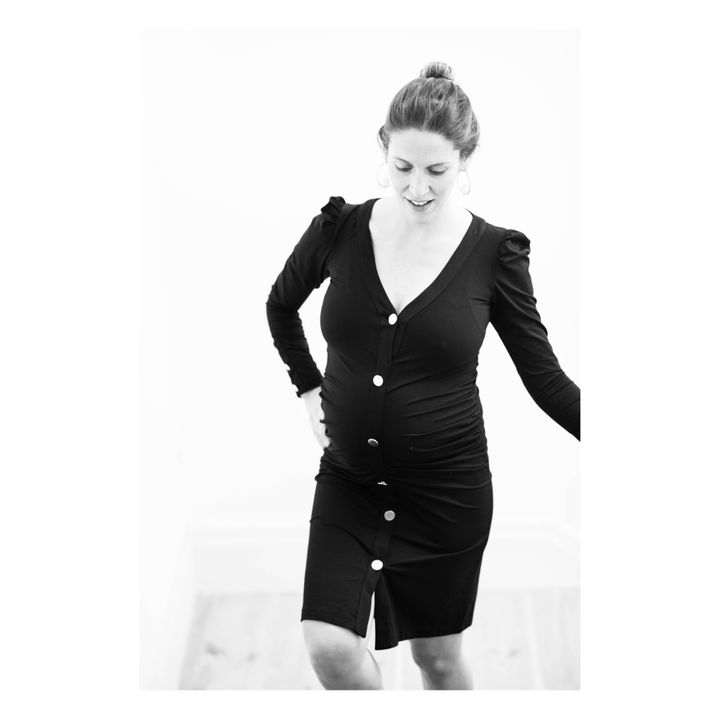 Vestido de embarazada Sofia | Negro- Imagen del producto n°4