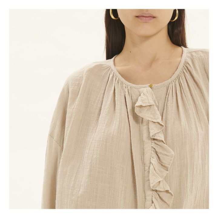 Erica Bubble Crepe Blouse | Sabbia- Immagine del prodotto n°4