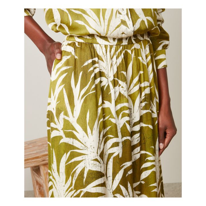Jovana Printed Skirt | Verde militare- Immagine del prodotto n°3