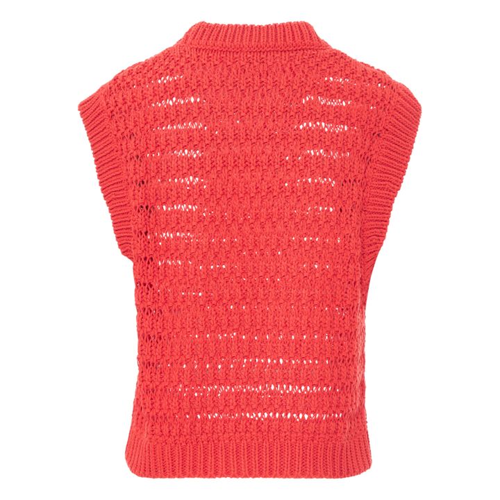 Pull Aiten Coton Bio - Collection Femme | Rouge coquelicot- Image produit n°7