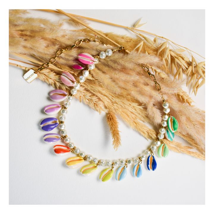 Collana, con conchiglie, modello: Popper | Rosa- Immagine del prodotto n°2
