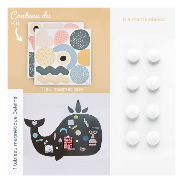 Tableau magnétique Baleine et ses aimants- Image produit n°3