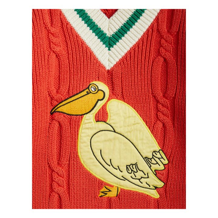 Jersey de algodón orgánico Pelícano | Rojo- Imagen del producto n°3