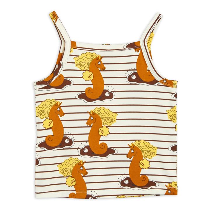 Tanktop aus Bio-Baumwolle Seepferdchen | Braun- Produktbild Nr. 0