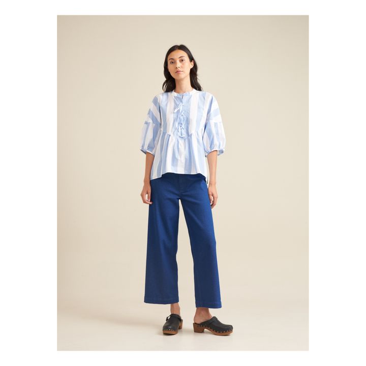 Agadir Striped Blouse - Women’s Collection | Azul- Imagen del producto n°1