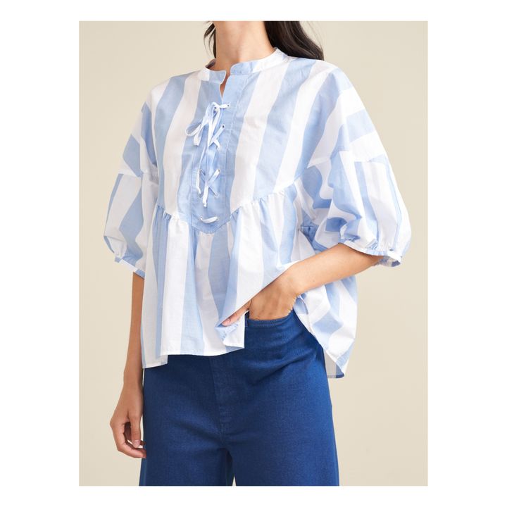 Agadir Striped Blouse - Women’s Collection | Azul- Imagen del producto n°4