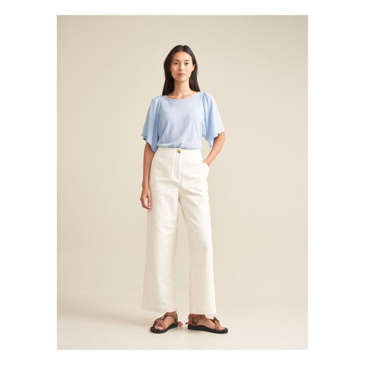 Pantaloni Dorris a righe - Collezione Donna | Ecru- Immagine del prodotto n°1