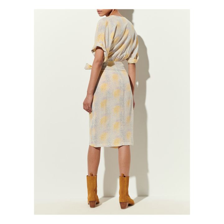 Sista Sari Cupro Dress | Giallo- Immagine del prodotto n°6