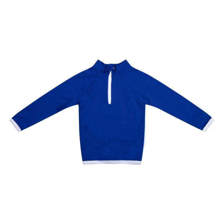 Maglietta con protezione UV in materiale riciclato Uni Embossed | Blu- Immagine del prodotto n°0