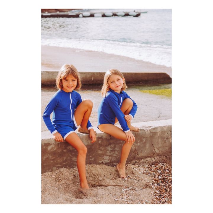 Anti-UV Combishort Material reciclado Uni Embossed | Azul- Imagen del producto n°1