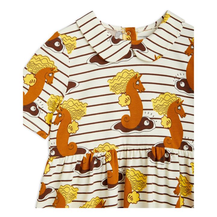 Robe Coton Bio Unicorn Seahorse | Ecru- Image produit n°2