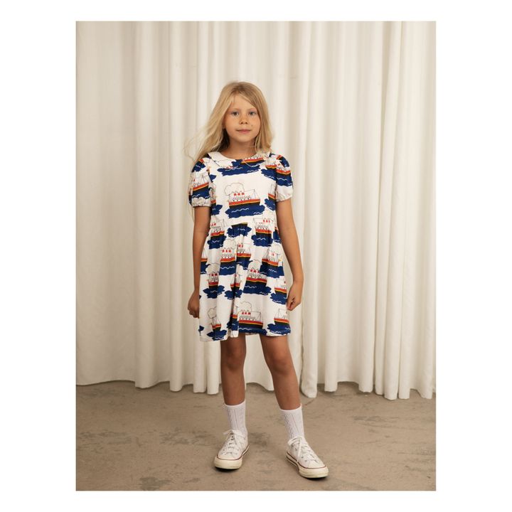 Vestido de punto jersey orgánico Ferry | Blanco- Imagen del producto n°1