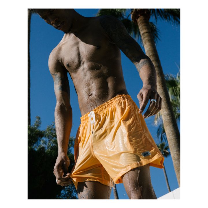 Badeshorts Unifarben Recycelt | Apricot- Produktbild Nr. 2