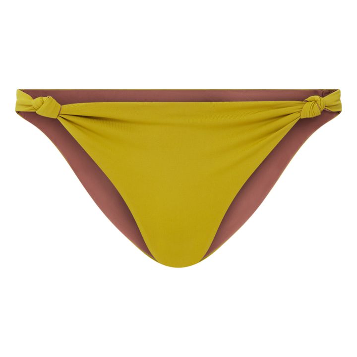 Alma Deia Reversible Two Tone Tie Up Bikini Bottom Pistachio Green