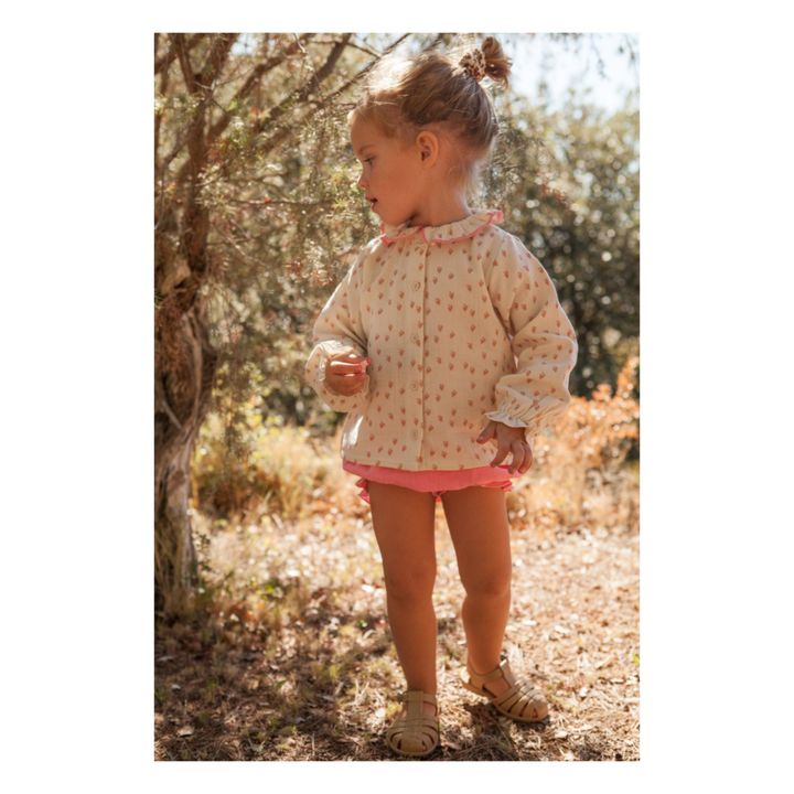 Blouse Gaze de Coton Cœurs Bianca | Blanc- Image produit n°1