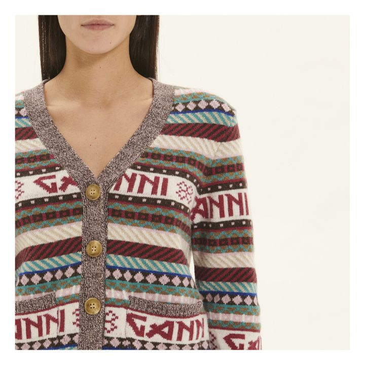 Wool Logo Mix Cardigan | Crudo- Imagen del producto n°3
