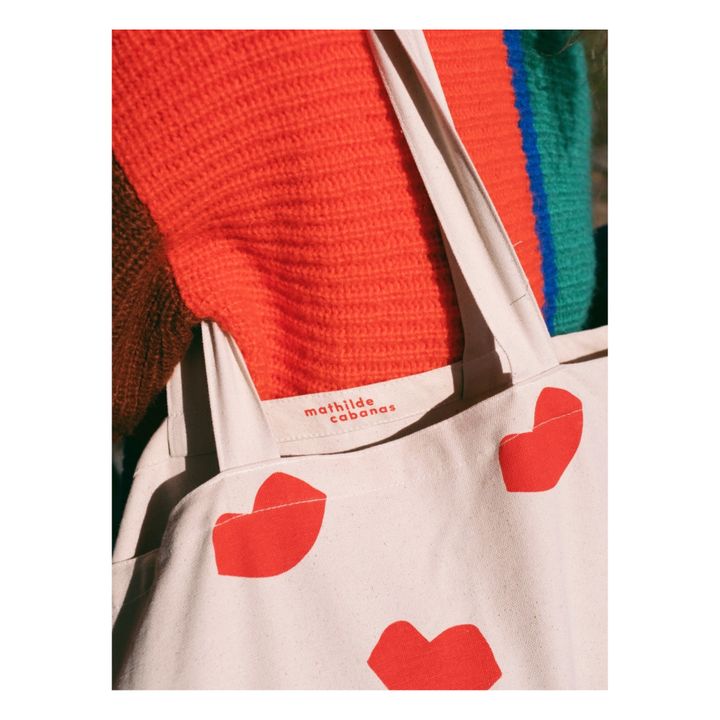 Cabas bouches | Rouge- Image produit n°2