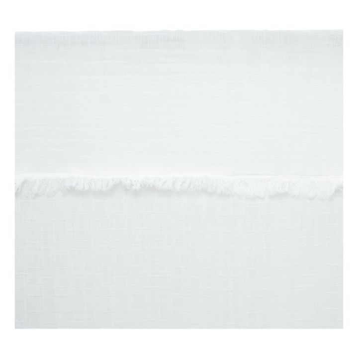 Cortina de algodón acanalado con flecos | Milk- Imagen del producto n°1