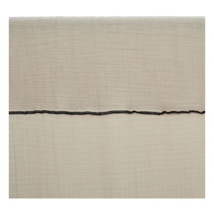 Cortina de gasa doble de algodón orgánico | Marrón- Imagen del producto n°3