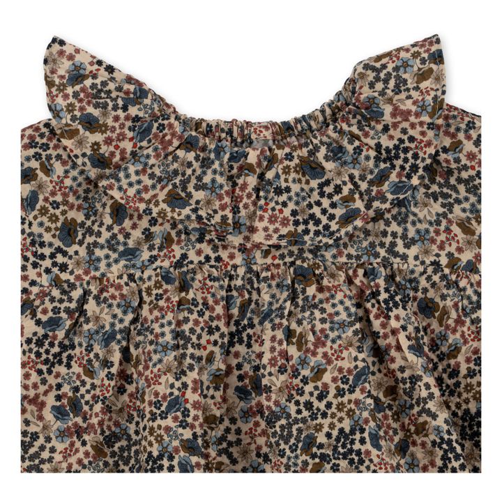 Tutina in cotone biologico con colletto floreale Malis | Beige- Immagine del prodotto n°1