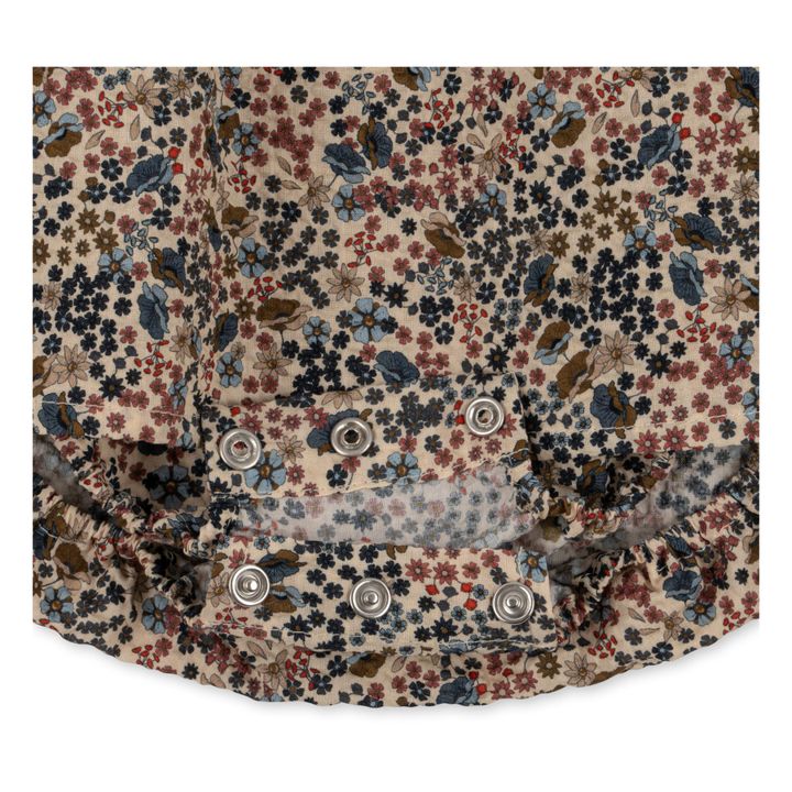 Tutina in cotone biologico con colletto floreale Malis | Beige- Immagine del prodotto n°3