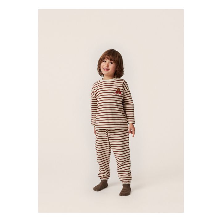 Jogger aus Bio-Baumwolle mit Streifen Amies | Beige- Produktbild Nr. 1