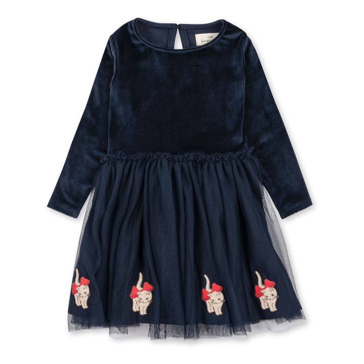 Robe Matière Recyclée Florine | Bleu marine- Image produit n°0