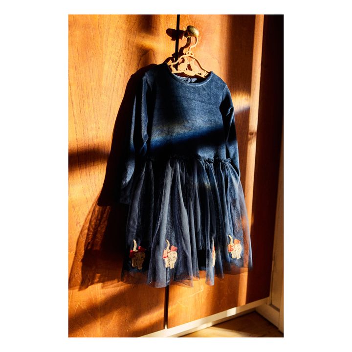 Kleid aus recyceltem Material Florine | Navy- Produktbild Nr. 3