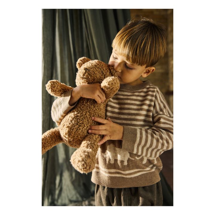 Gestreifter Pullover aus Merino-Bio-Baumwolle Loui | Braun- Produktbild Nr. 2