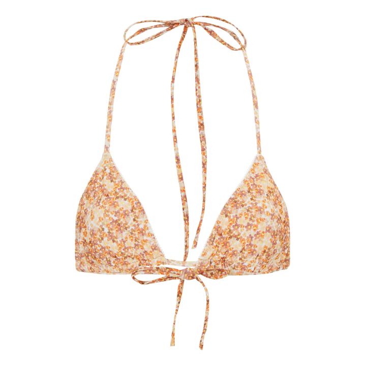 Top de bikini Nyala con estampado de flores | Naranja- Imagen del producto n°0