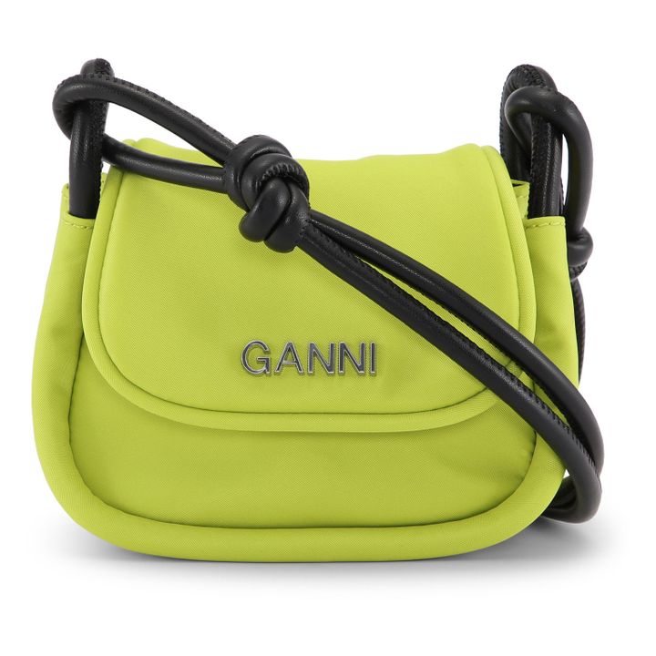 Mini Knot Flap Bag Recycled Materials | Amarillo chillón- Imagen del producto n°0