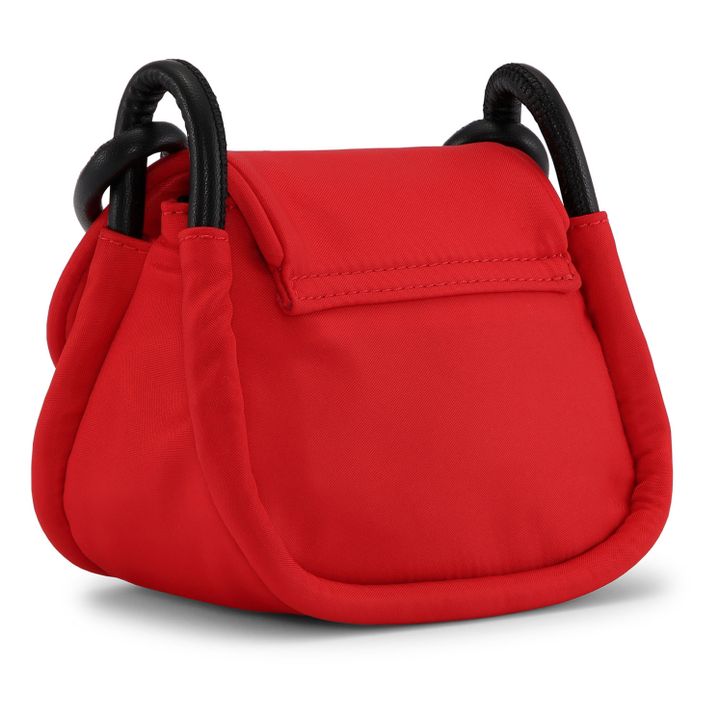 Mini bolsa con solapa y nudo Materiales reciclados | Rojo- Imagen del producto n°2