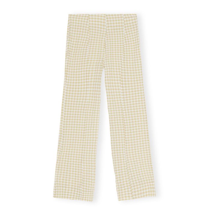 Pantaloni in cotone crepe stretch | Giallo chiaro- Immagine del prodotto n°1