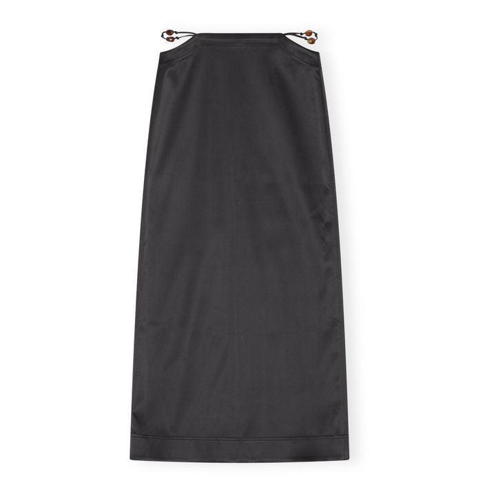 Double Satin Recycled Maxi Skirt | Negro- Imagen del producto n°0