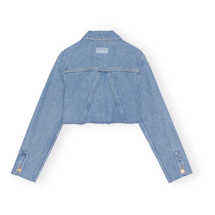 Crop Trucker Jacke Bio-Baumwolle | Light Blue- Produktbild Nr. 1