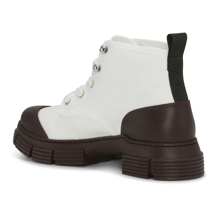 Botas con cordones de material reciclado | Crudo- Imagen del producto n°2