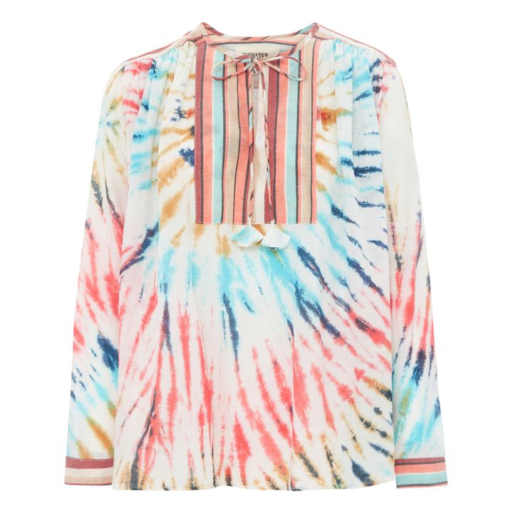 Khadi Cotton Tie-Dye Blouse | Orange- Produktbild Nr. 0